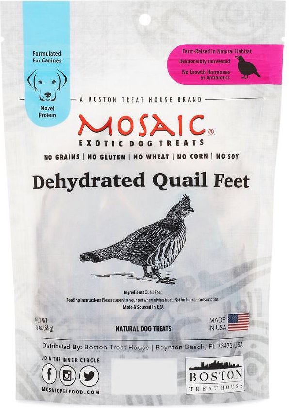 Mosaic Dehydrated Quail Feet