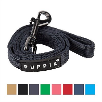 Puppia Two Tone Dog Leash, Gray, Medium