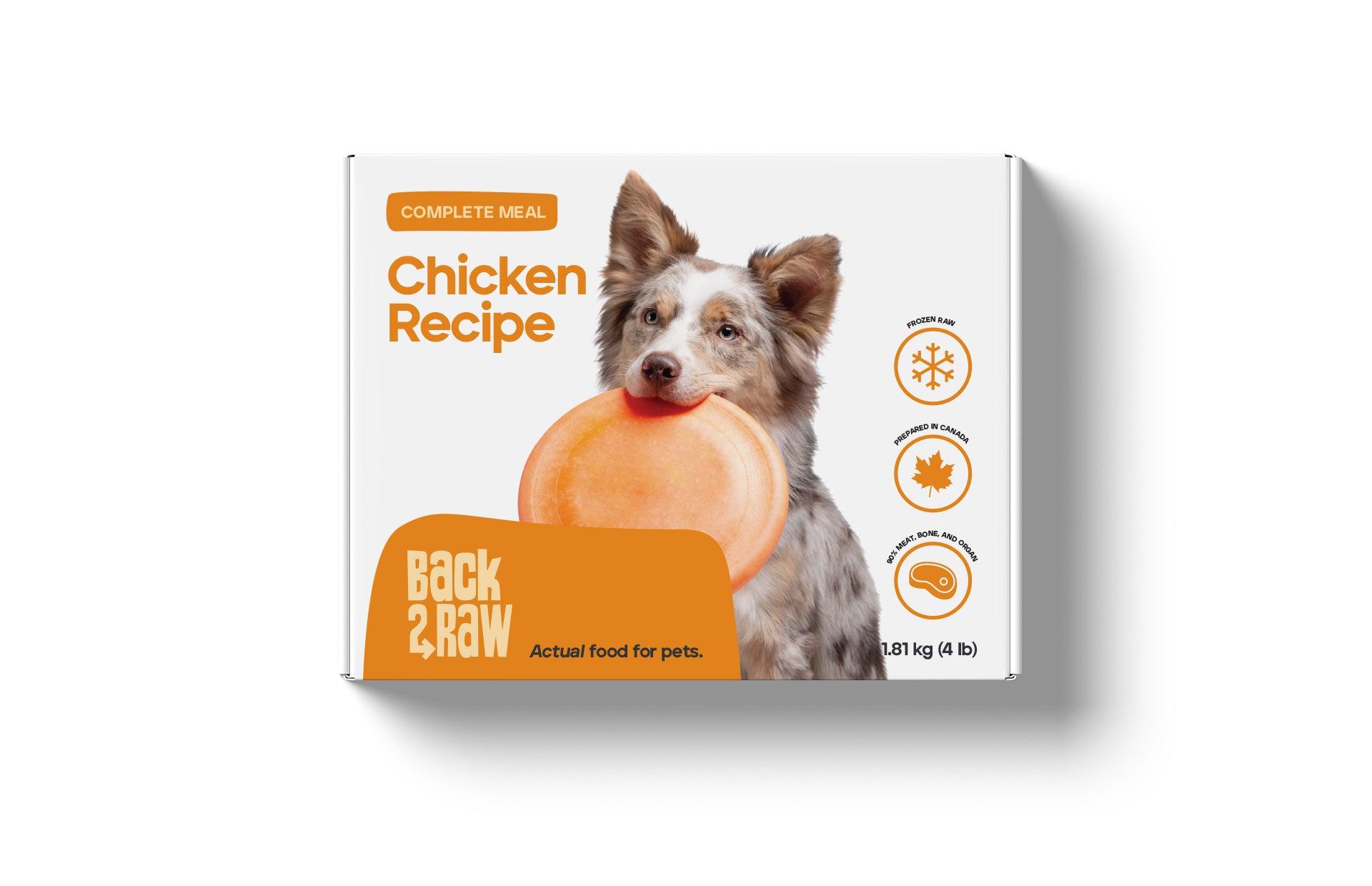 Back2Raw Complete Meal Chicken Recipe Frozen Dog Food