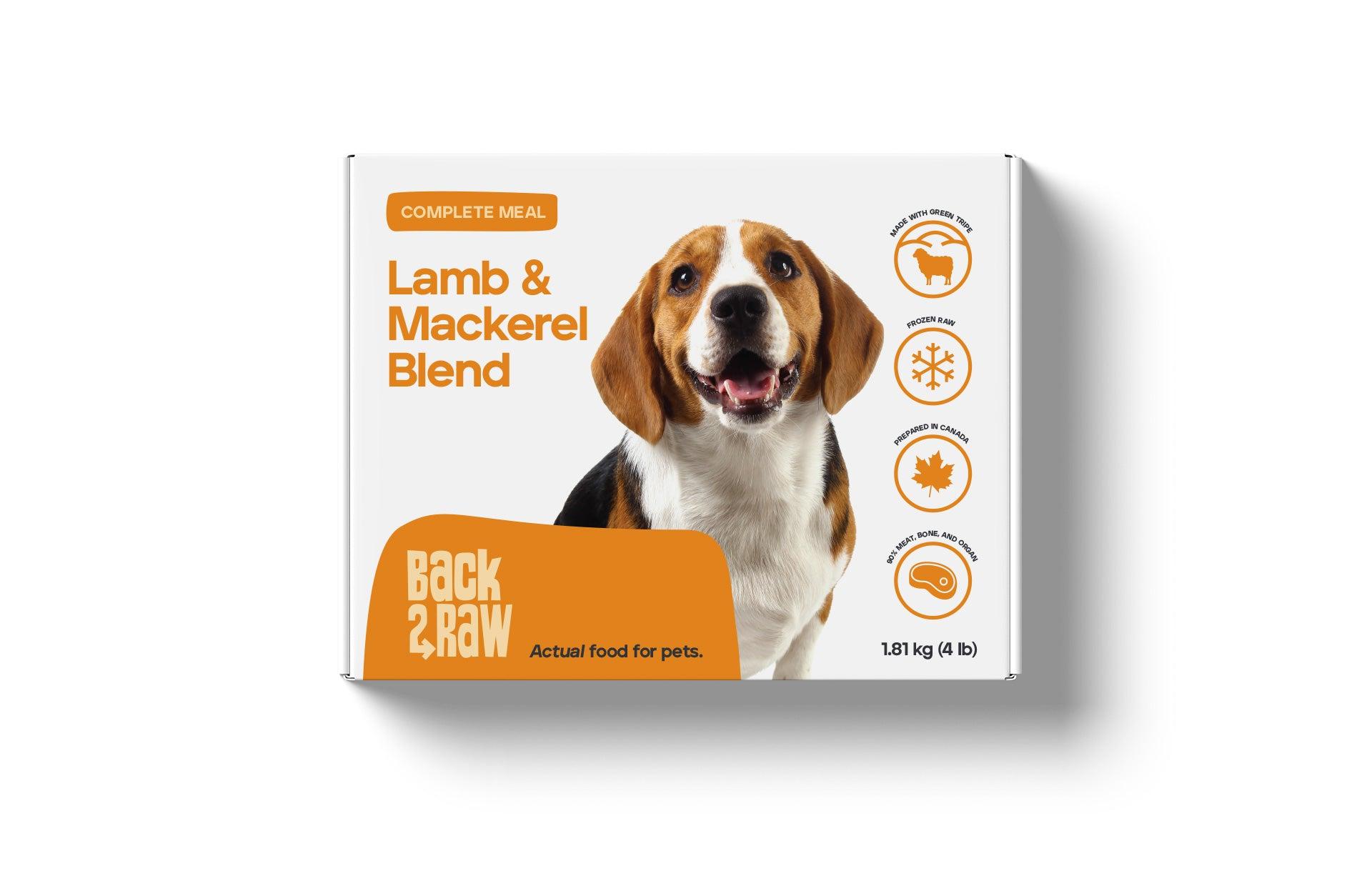 Back2Raw Complete Meal Lamb & Mackerel Blend Frozen Dog Food