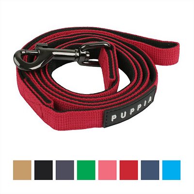 Puppia Two Tone Dog Leash, Red, Large