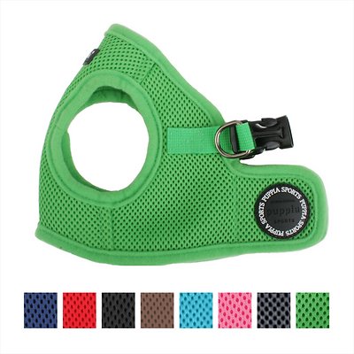 Puppia Soft Vest Dog Harness, Green, Small (**)