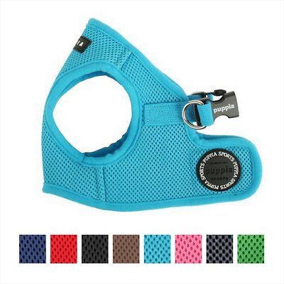 Puppia Soft Vest Dog Harness, Sky Blue, Medium (**)