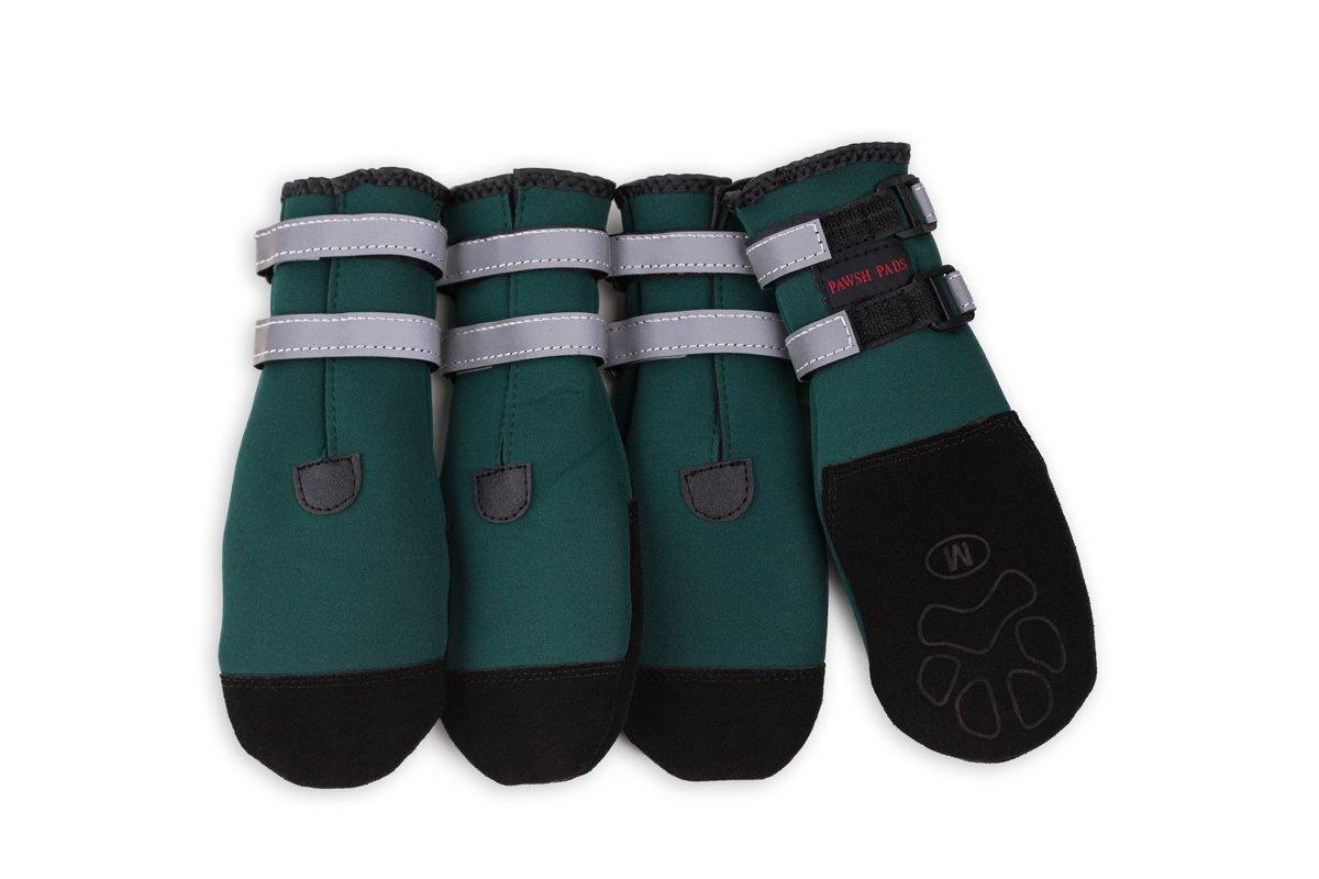 Pawsh Pads Paw Protectors Dog Boots, Green, Large