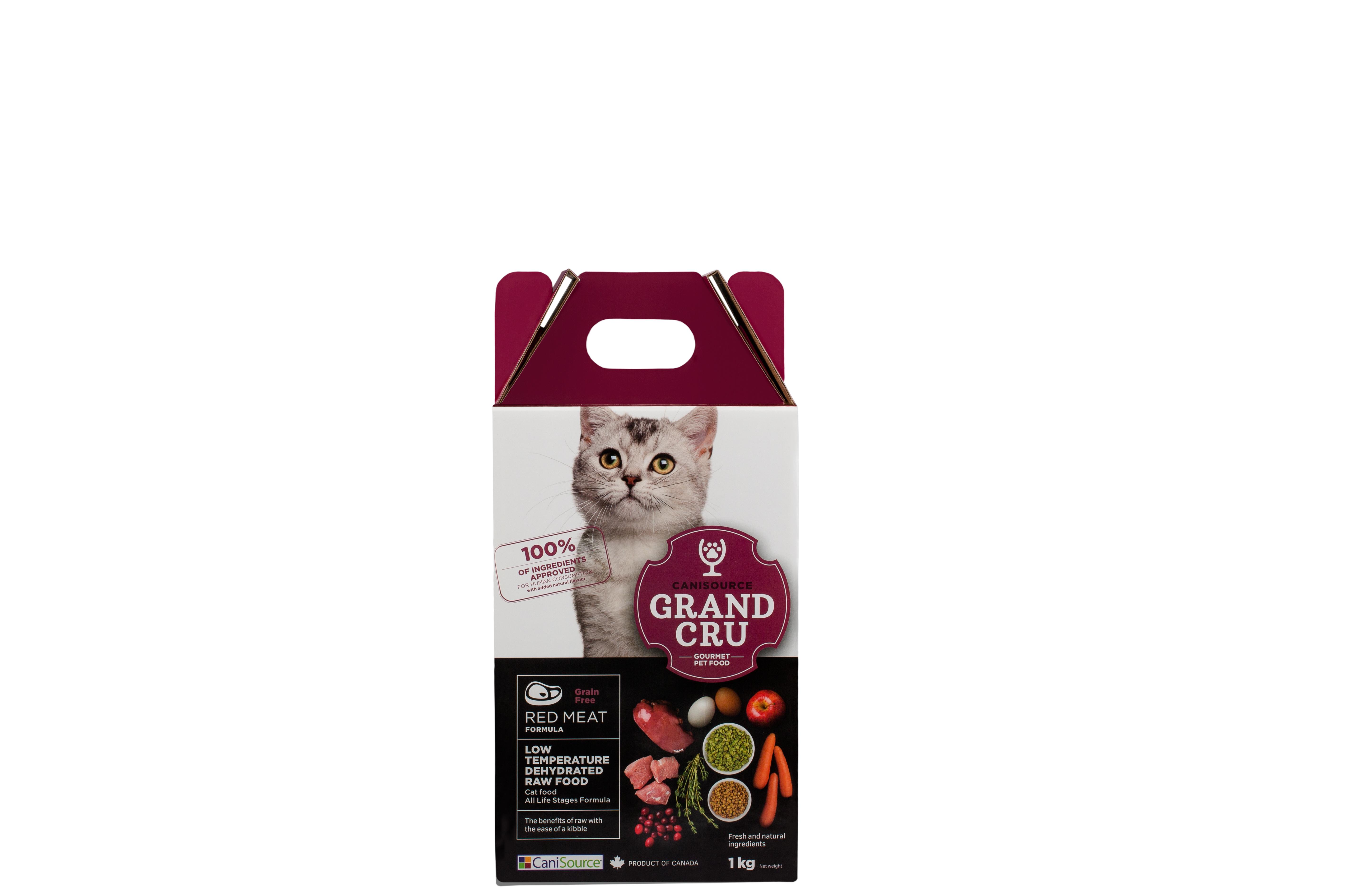 CaniSource Grand Cru Red Meat Grain-Free Dehydrated Cat Food, 1-kg