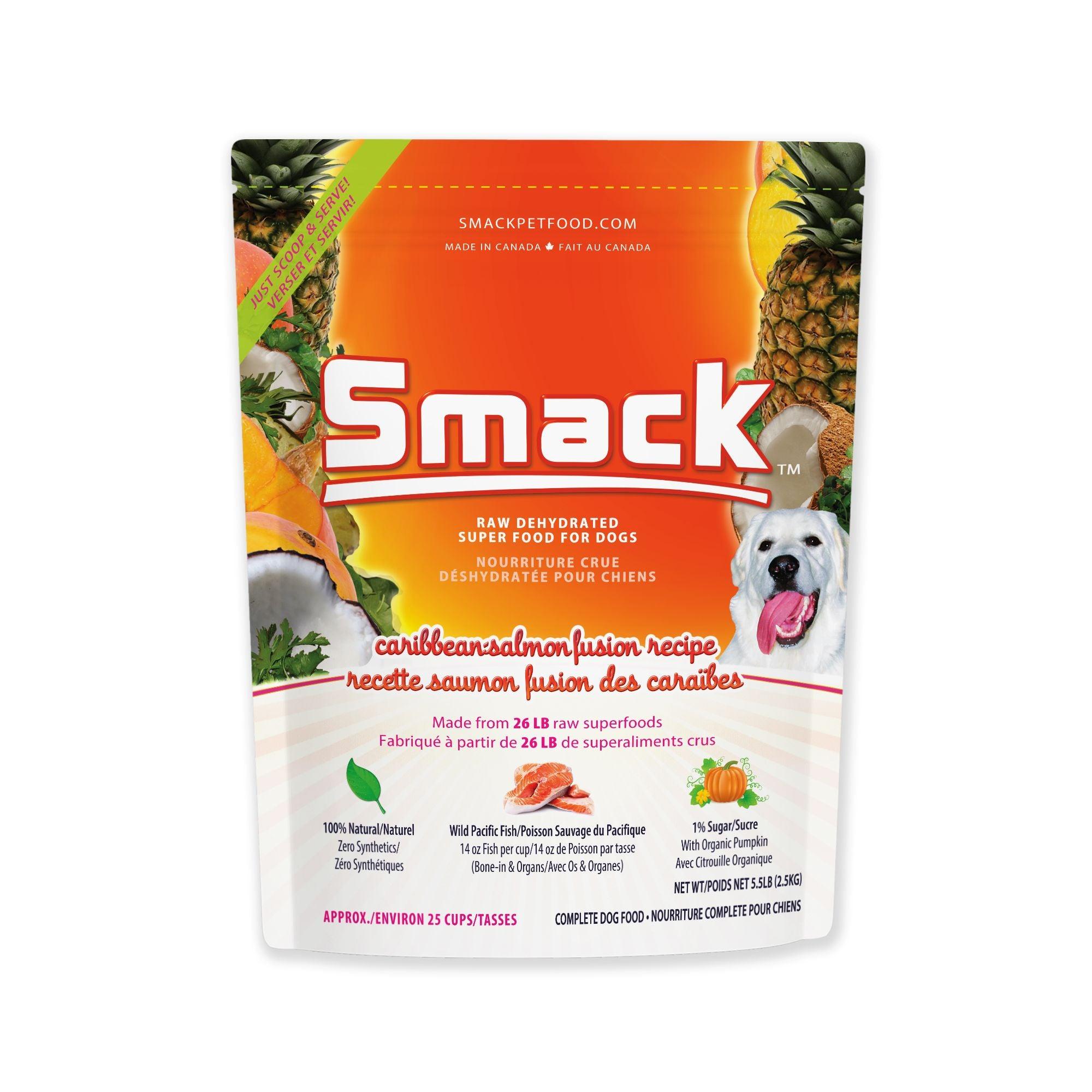 Smack Pet Food Caribbean Salmon Fusion Dehydrated Dog Food, 5.5-lb|2.5-kg