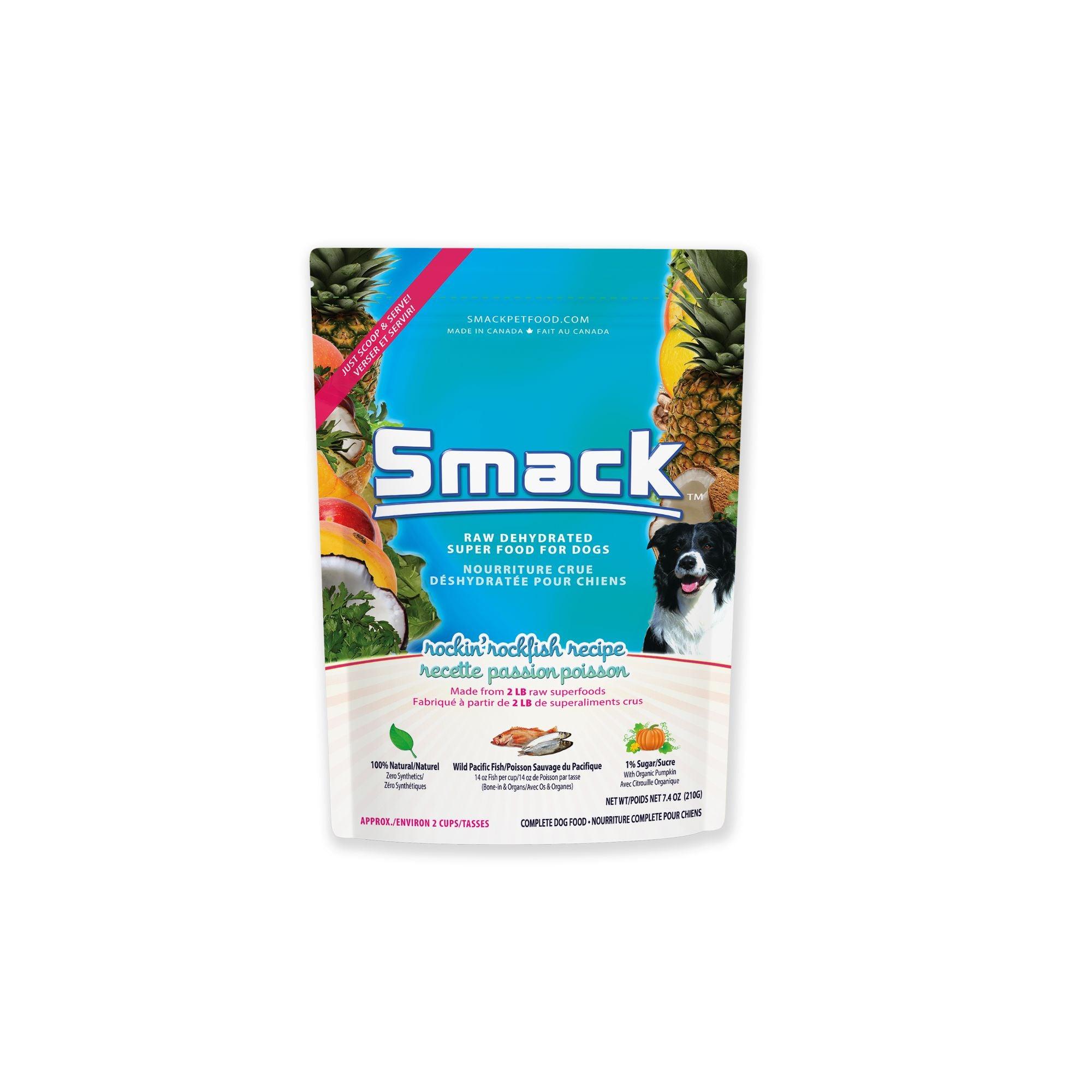 Smack Pet Food Rockin' Rockfish Dehydrated Dog Food, 7.4-oz|210-gram