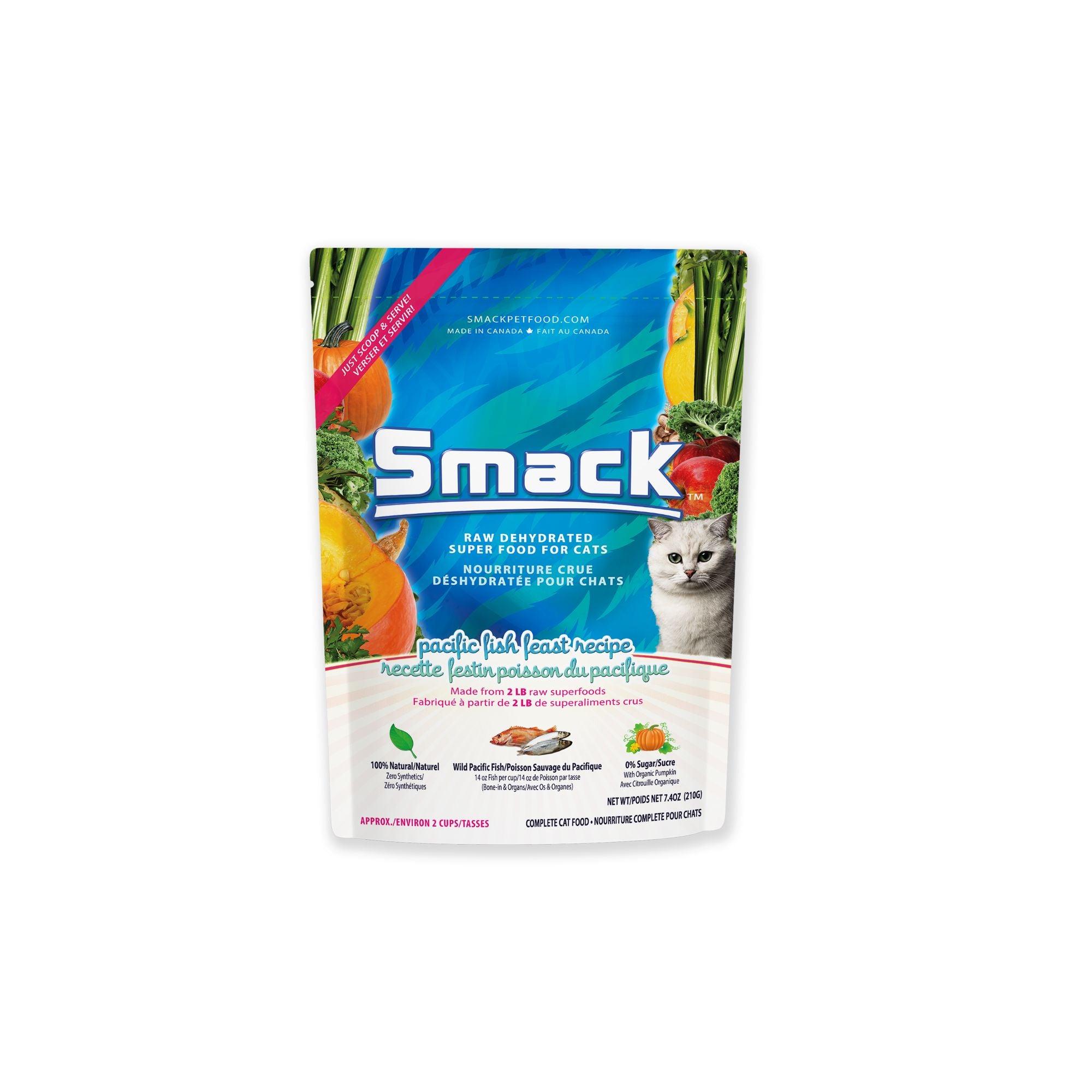 Smack Pet Food Pacific Fish Feast Dehydrated Cat Food, 7.4-oz|210-gram