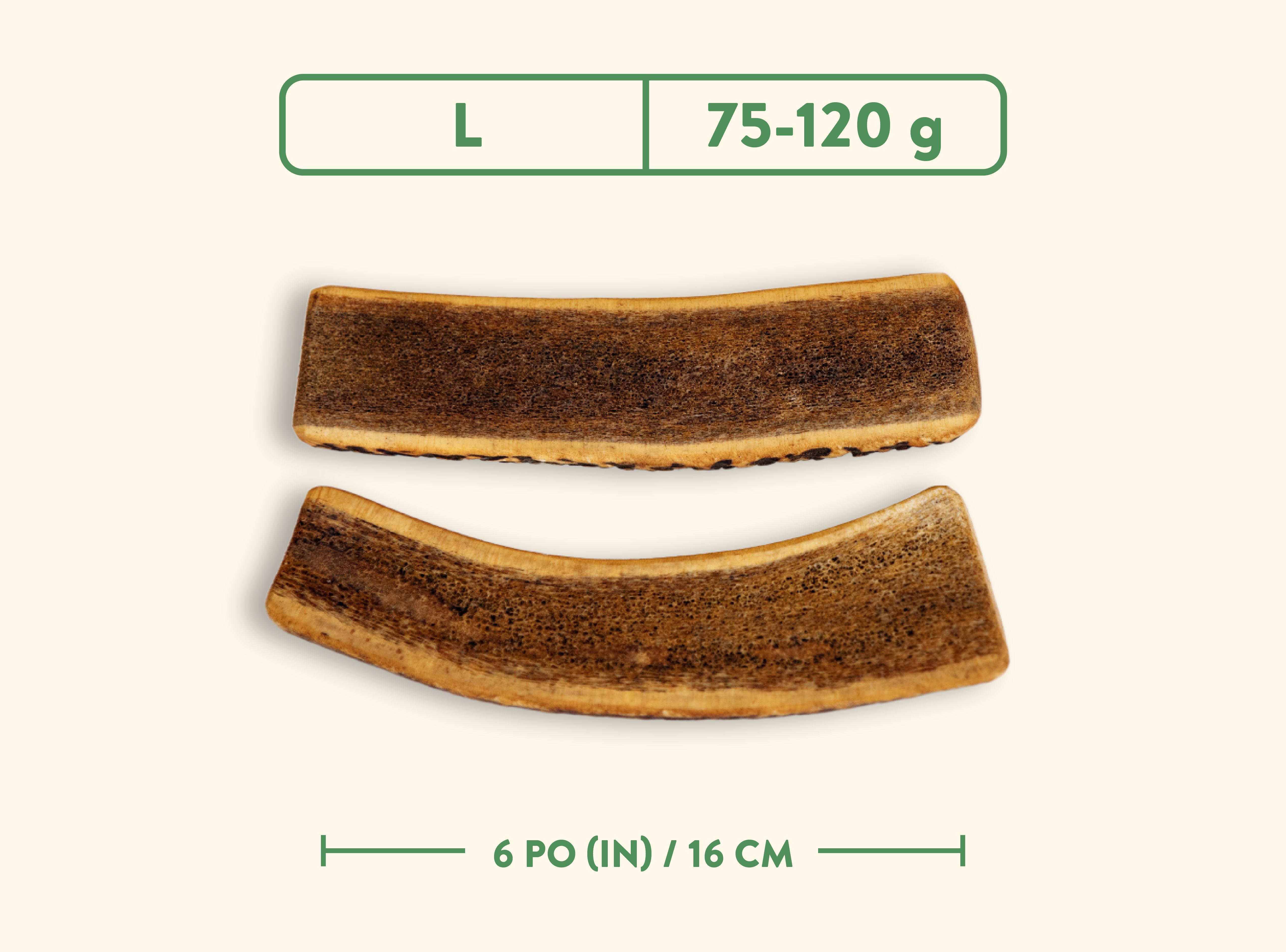 Jawgler Split Antler Smoked Maple Ham Chew Dog Toy, Large