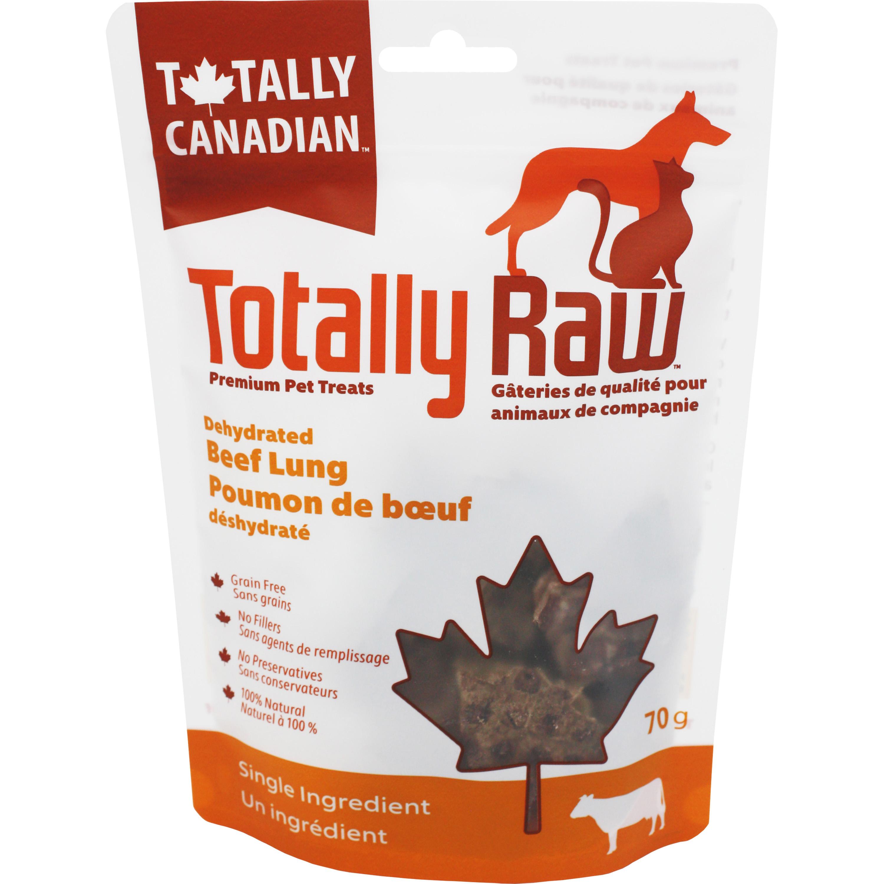 Totally Raw Pet Food Beef Lung Dehydrated Dog Treats, 70-gram