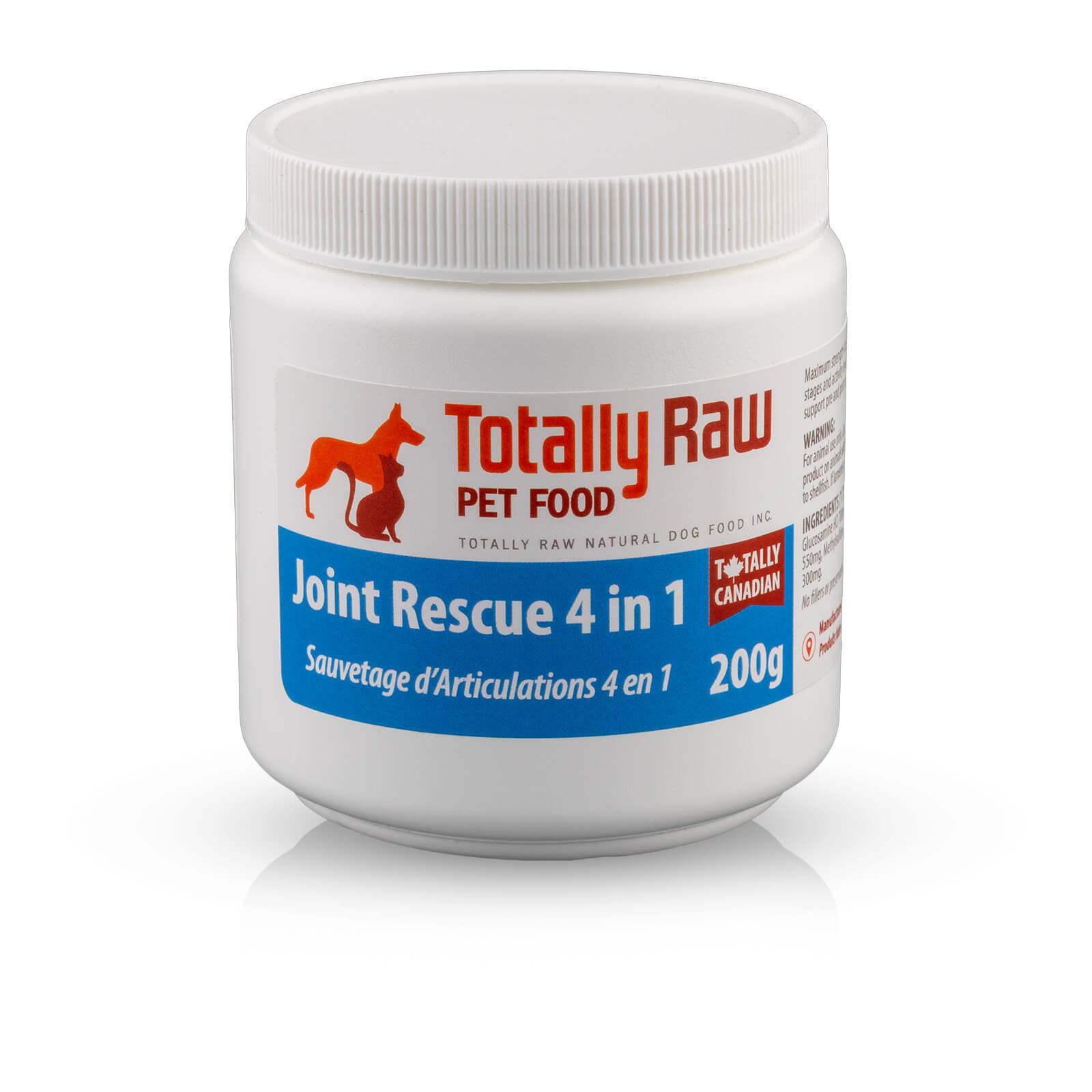 Totally Raw Pet Food Joint Rescue 4 in 1 Pet Supplement