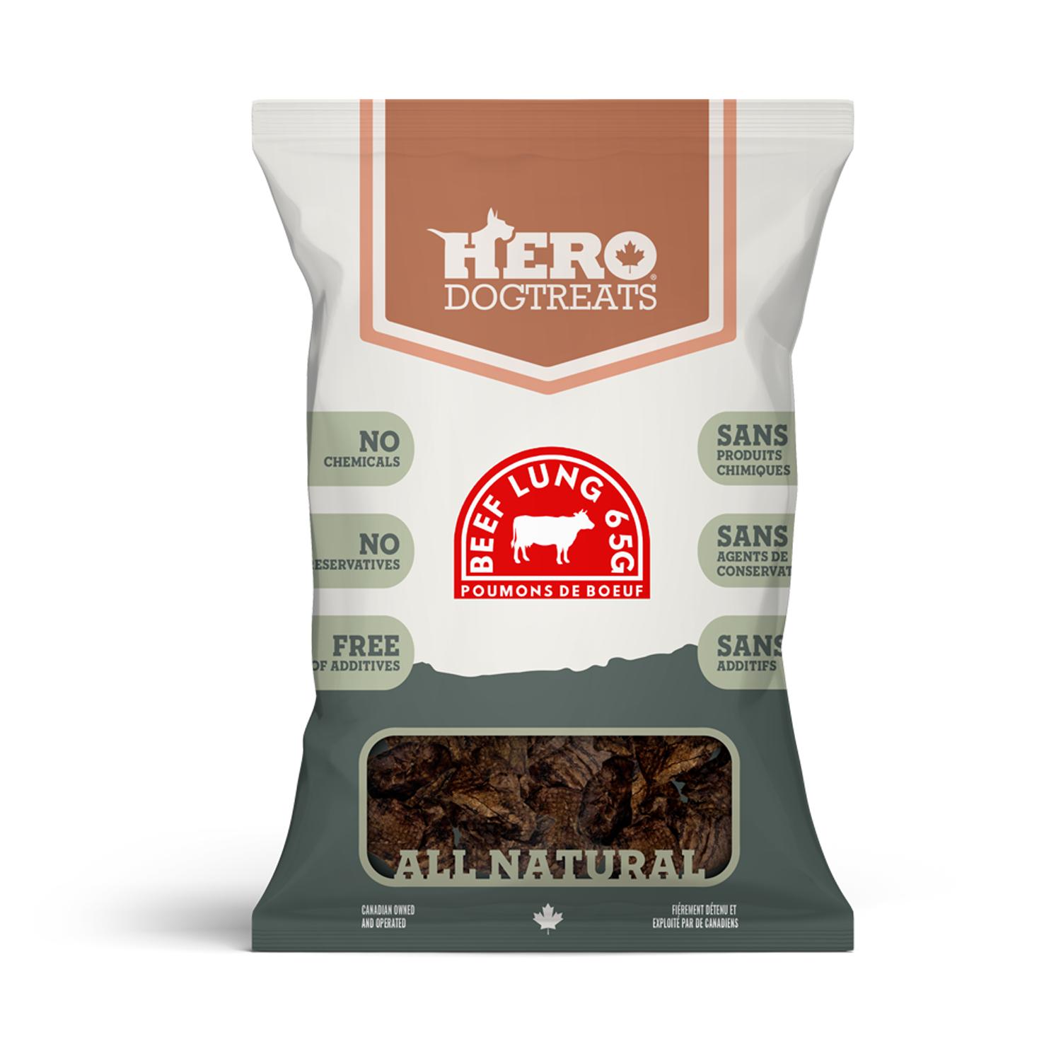 HeroDogTreats Beef Lung Dog Treats
