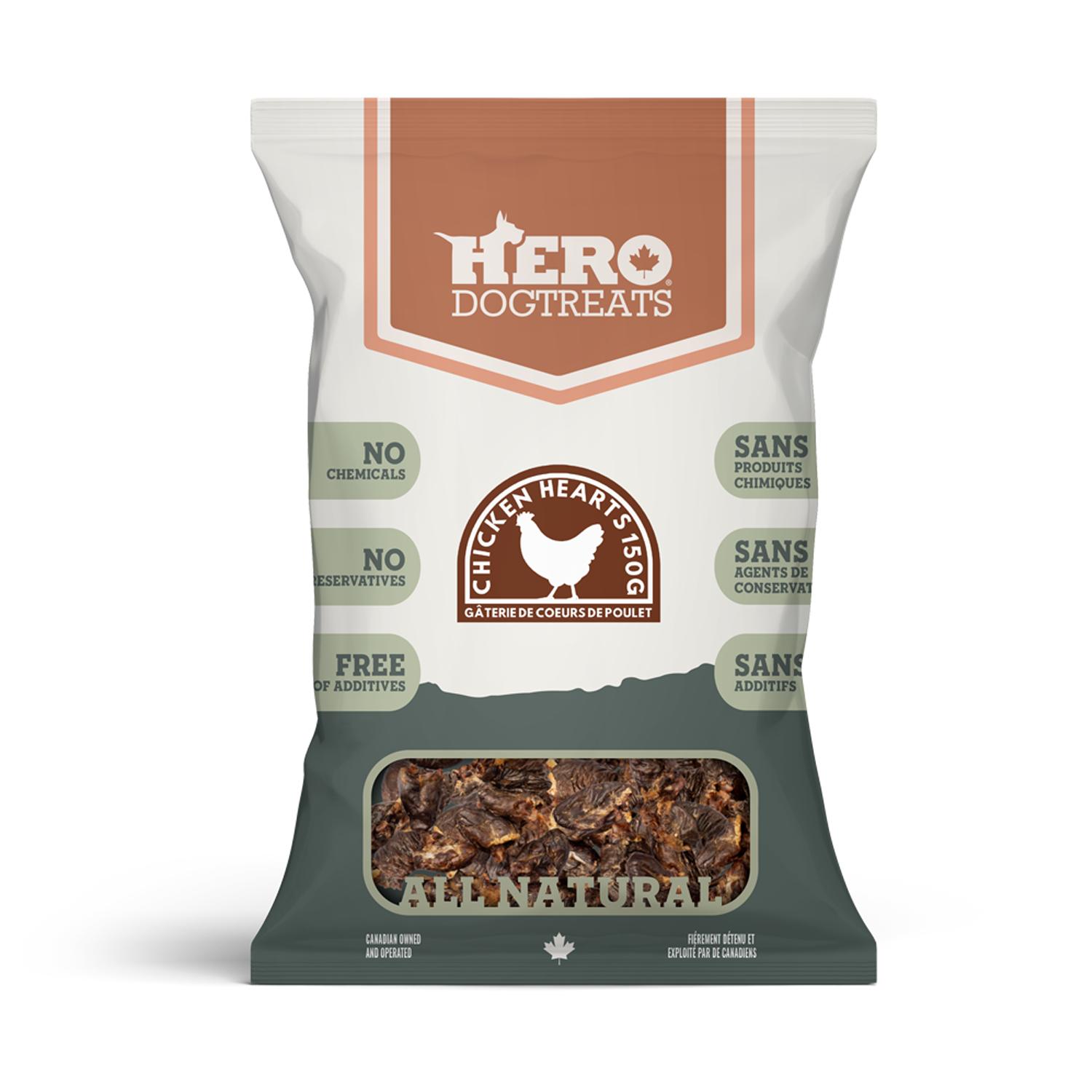 HeroDogTreats Chicken Hearts Dog Treats
