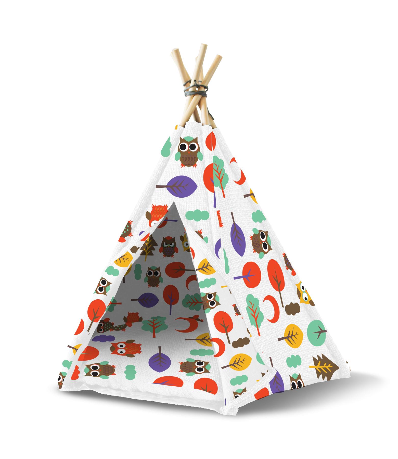 Woof Concept Premium Teepee, Hoot, 30 x 22 x 22 (Size: 30 x 22 x 22)