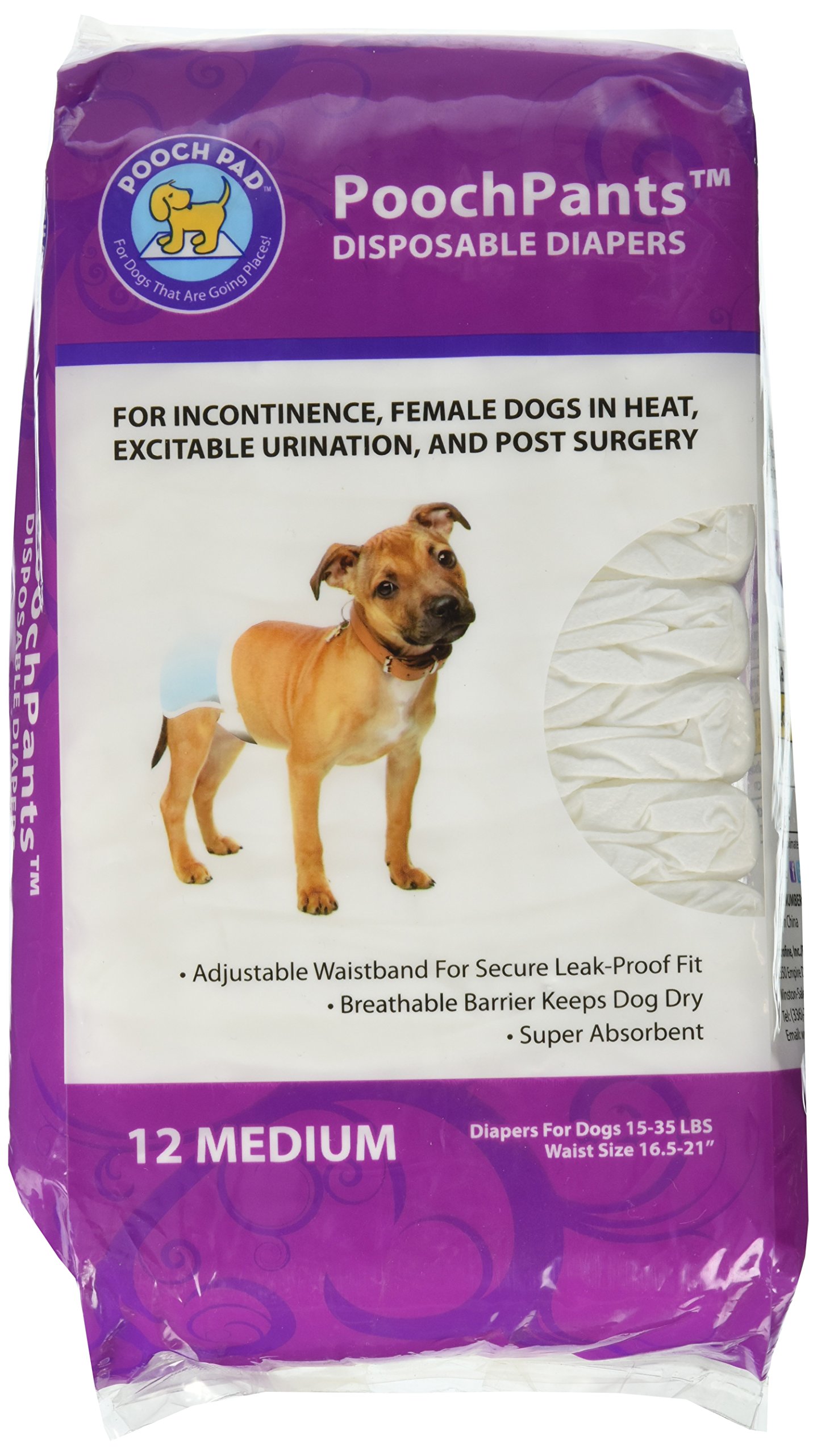 PoochPad Disposable Diaper, Medium