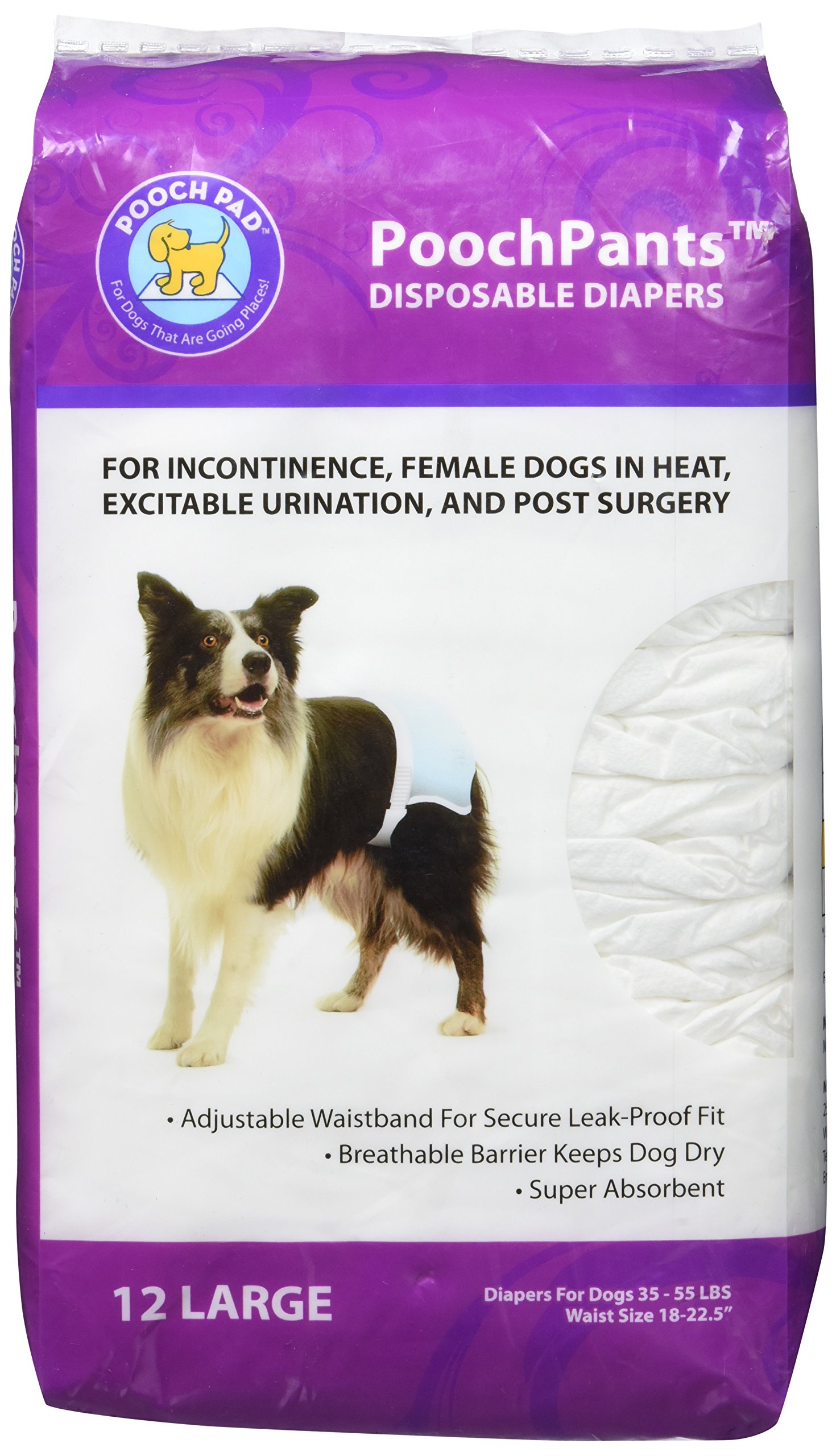 PoochPad Disposable Diaper, Large