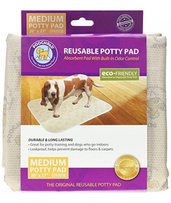 PoochPad Interlock Reusable Dog Pee Pad, Beige, Medium