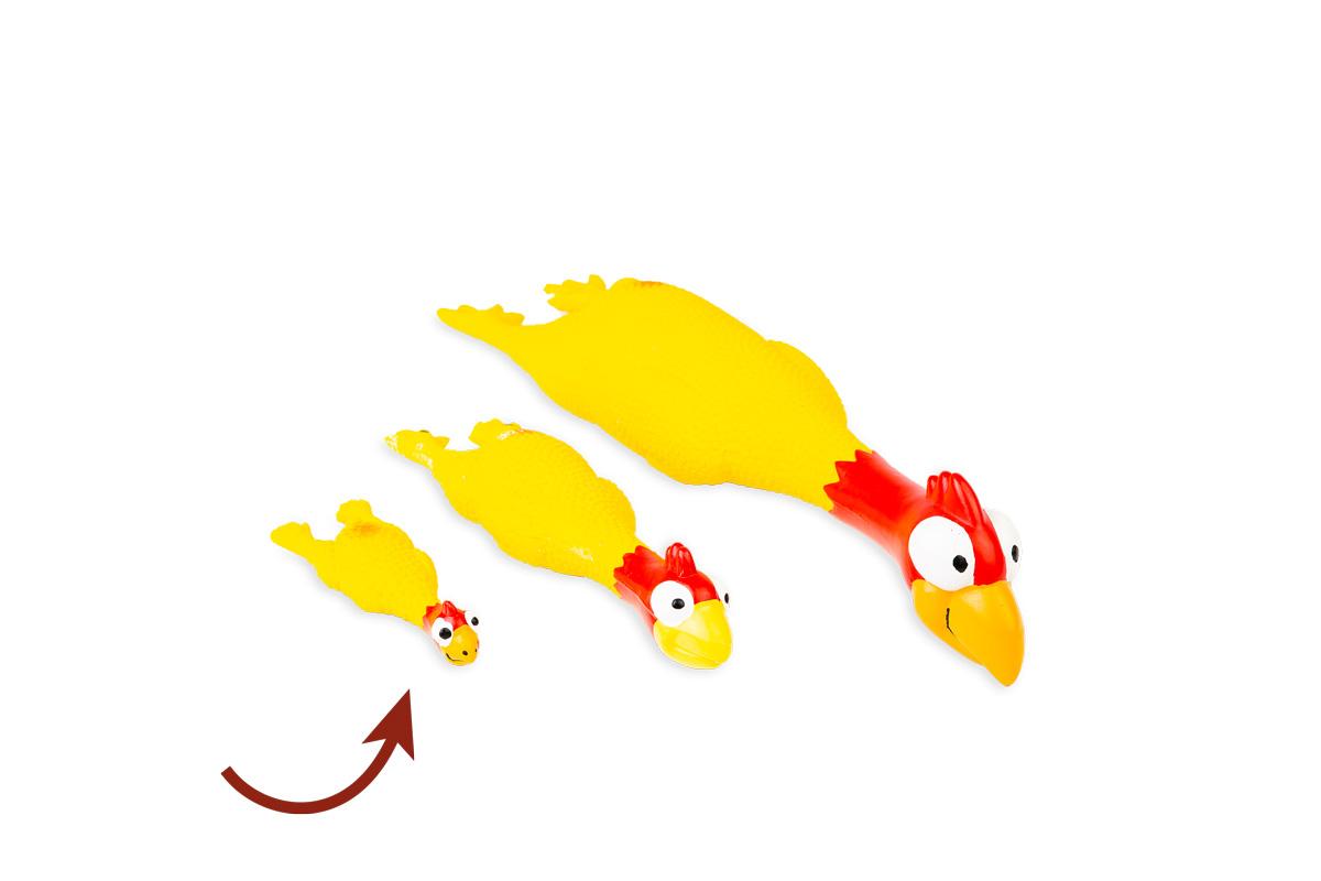 Bud'z Latex Chicken Squeaker Dog Toy, Yellow, 14-cm
