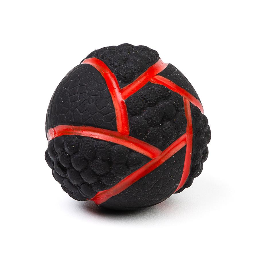 Bud'z Latex Futuristic Soccer Ball Squeaker Dog Toy, Red, 8-cm