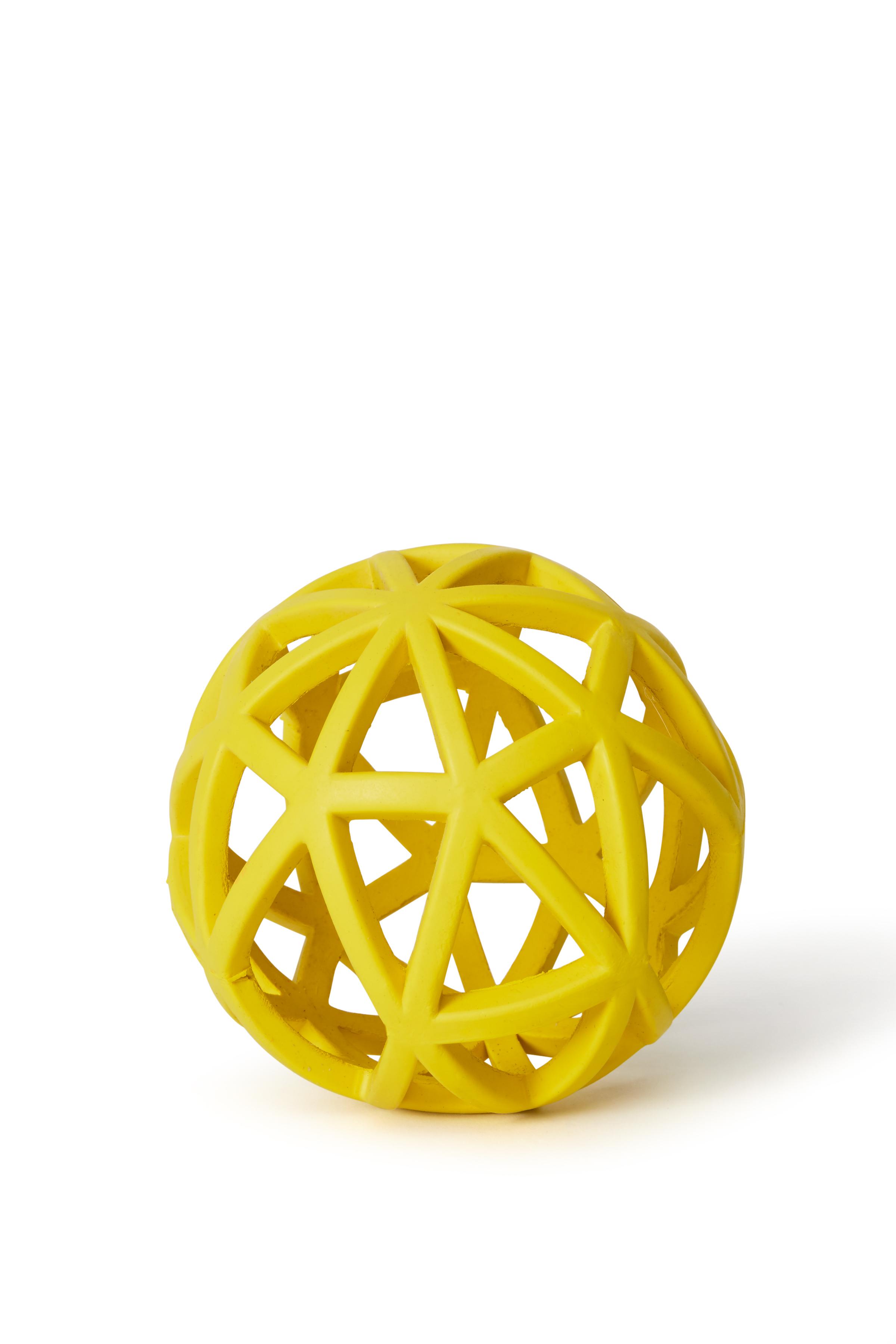 Bud'z Rubber Ball Soft Dog Toy, Yellow