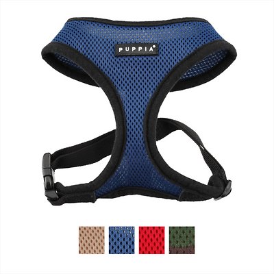 Puppia Soft Black Trim Dog Harness, Royal Blue, X-Large (**)