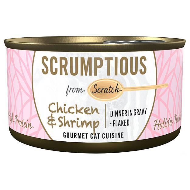 Scrumptious From Scratch Chicken & Shrimp Wet Cat Food Can