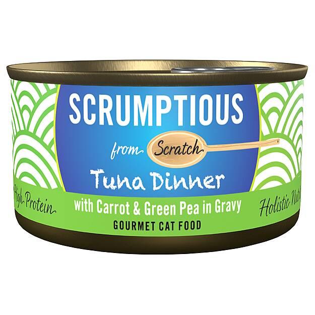 Scrumptious From Scratch Red Meat Tuna Dinner with Carrots & Green Pea Wet Cat Food Can