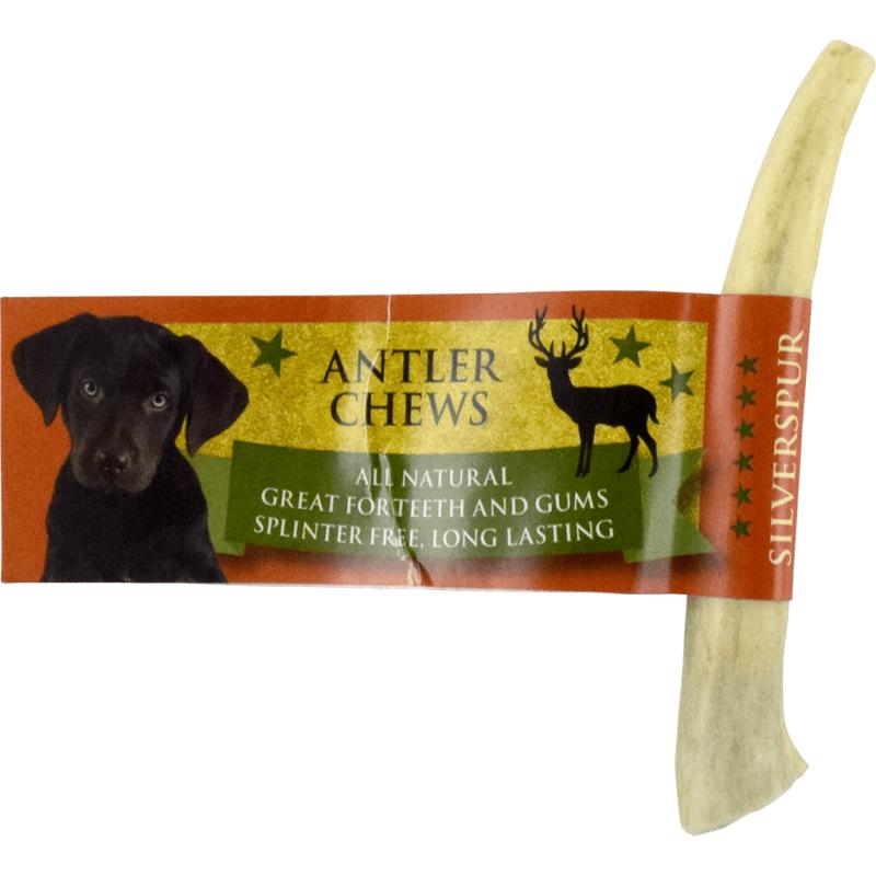 Silver Spur Solid Elk Antlers Dog Treats, 3.5-4-in