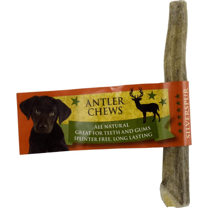 Silver Spur Solid Elk Antlers Dog Treats, 4.5-5-in