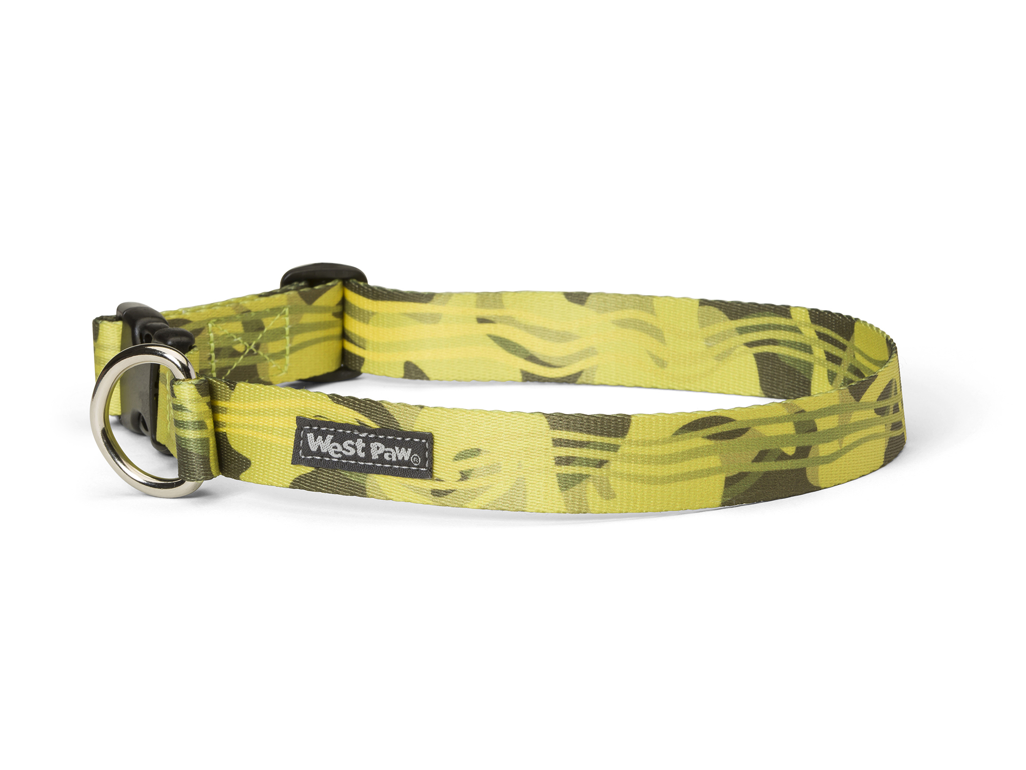 West Paw Outings Dog Collar, Green Groove, Large, 20-26-in