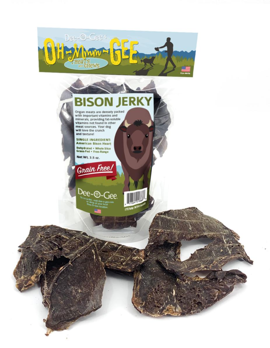 Dee-O-Gee Oh-Mmm-Gee Bison Jerky Dog Treats, 3.5-oz