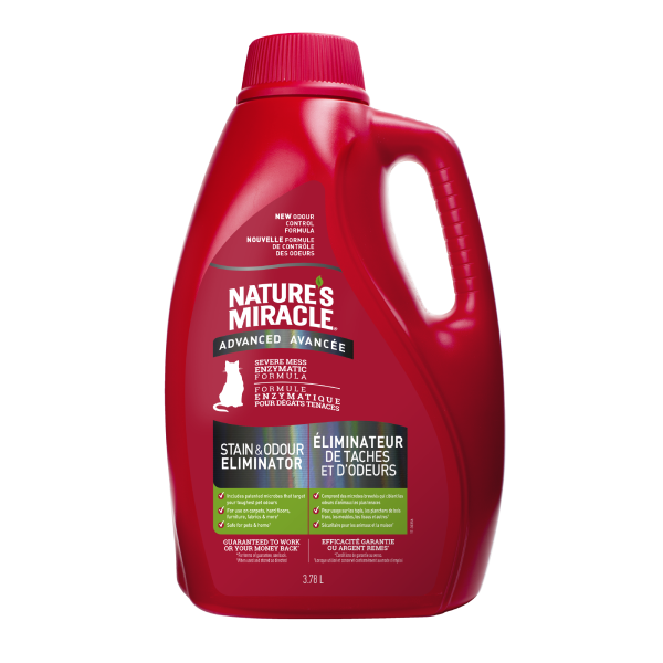 Nature’s Miracle Cat Advanced JFC Stain & Odor Remover, 128-oz