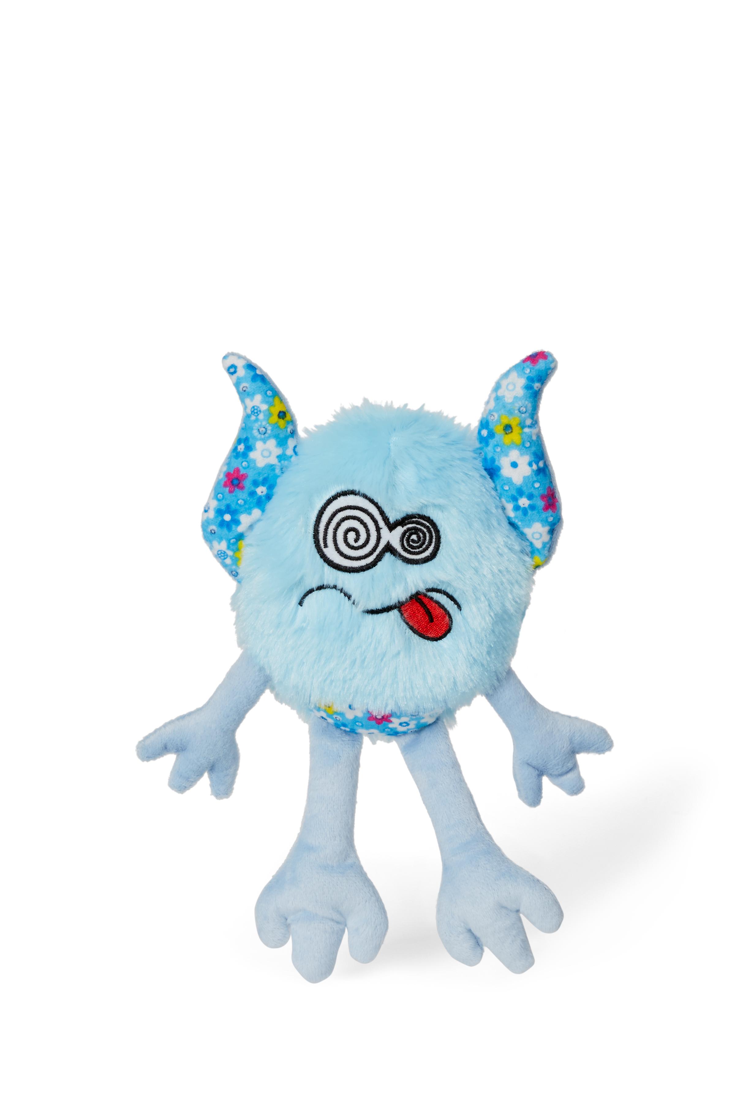 Bud'z Plush Monster Loomy à motif floral Jouet pour chien, bleu, 10,5 cm