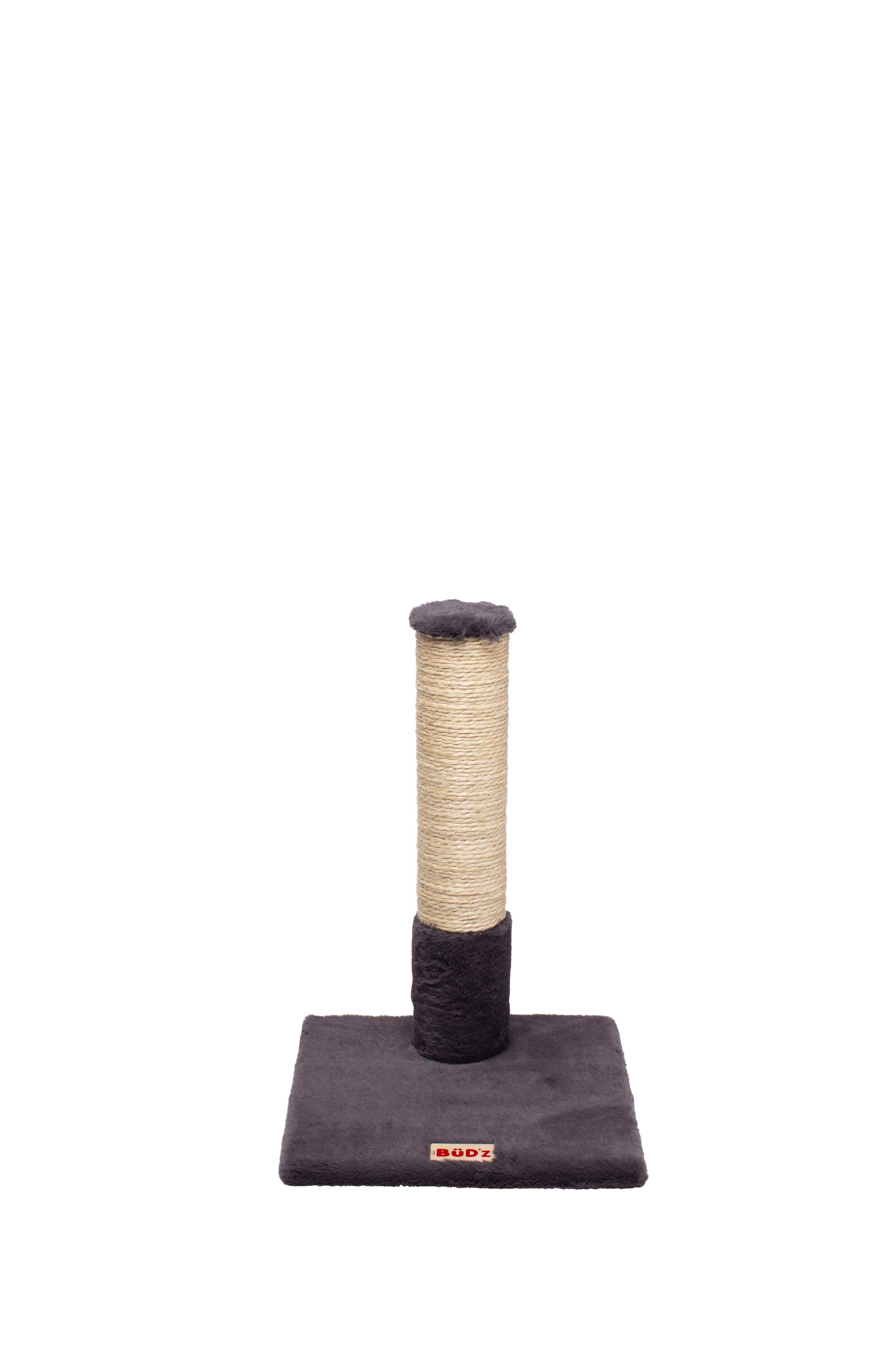 Bud'z Made In Quebec Cat Scratching Post, Grey, 35.5 x 35.5 x 51-cm