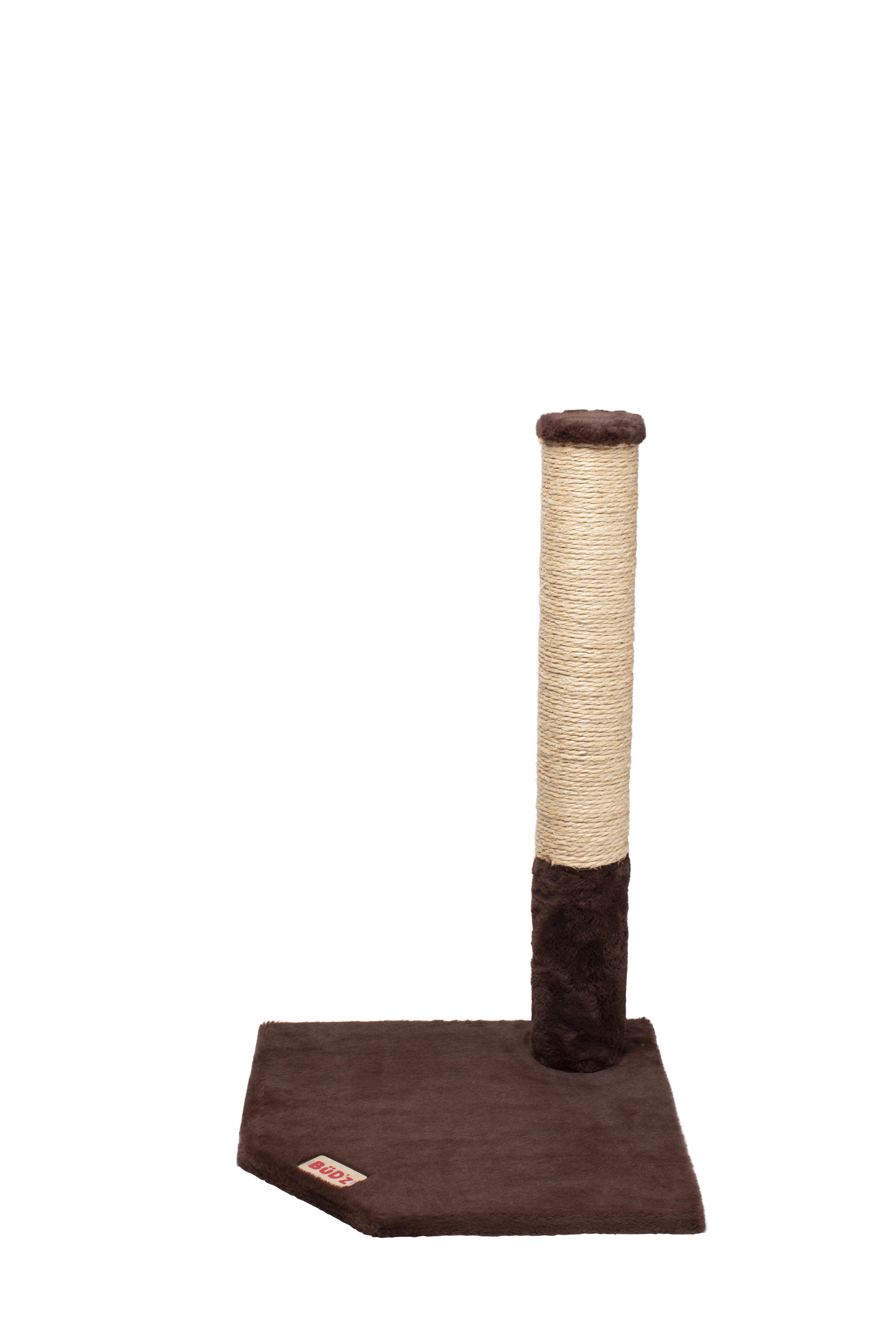 Bud'z Made In Quebec Corner Base Cat Scratching Post, Brown, 45.7 x 45.7 x 76-cm