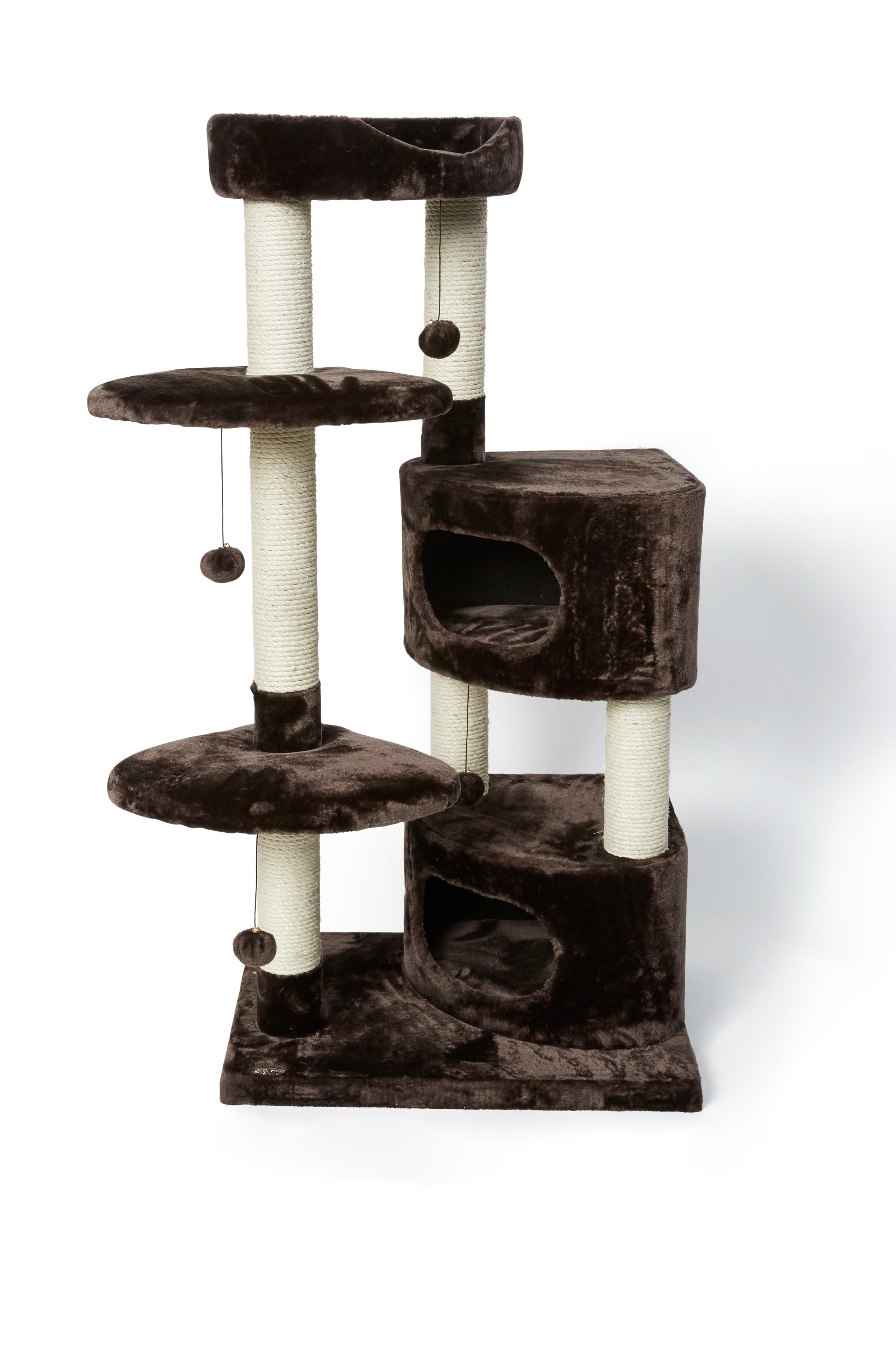 Bud'z Complete 5 Level Cat Scratching Post, Brown, 65 x 50 x 131-cm