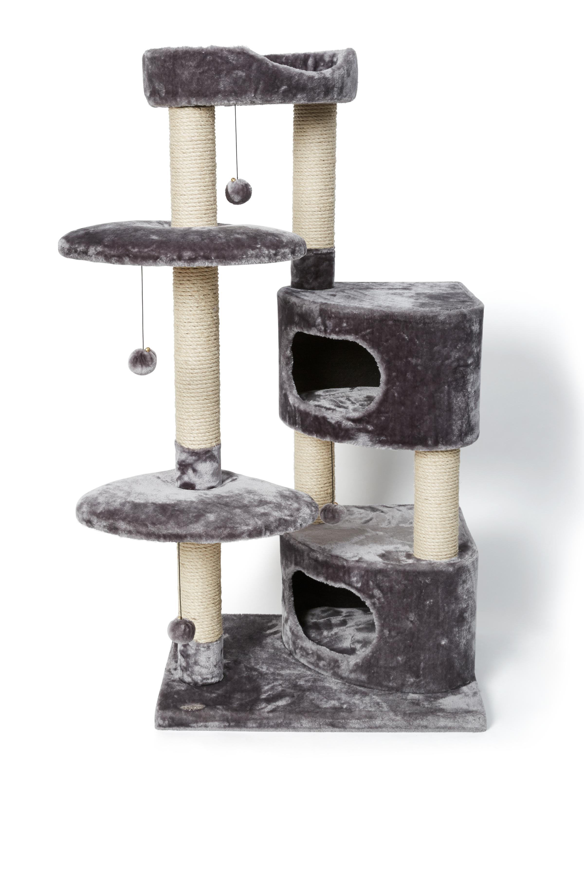 Bud'z Complete 5 Level Cat Scratching Post, Gray, 65 x 50 x 131-cm