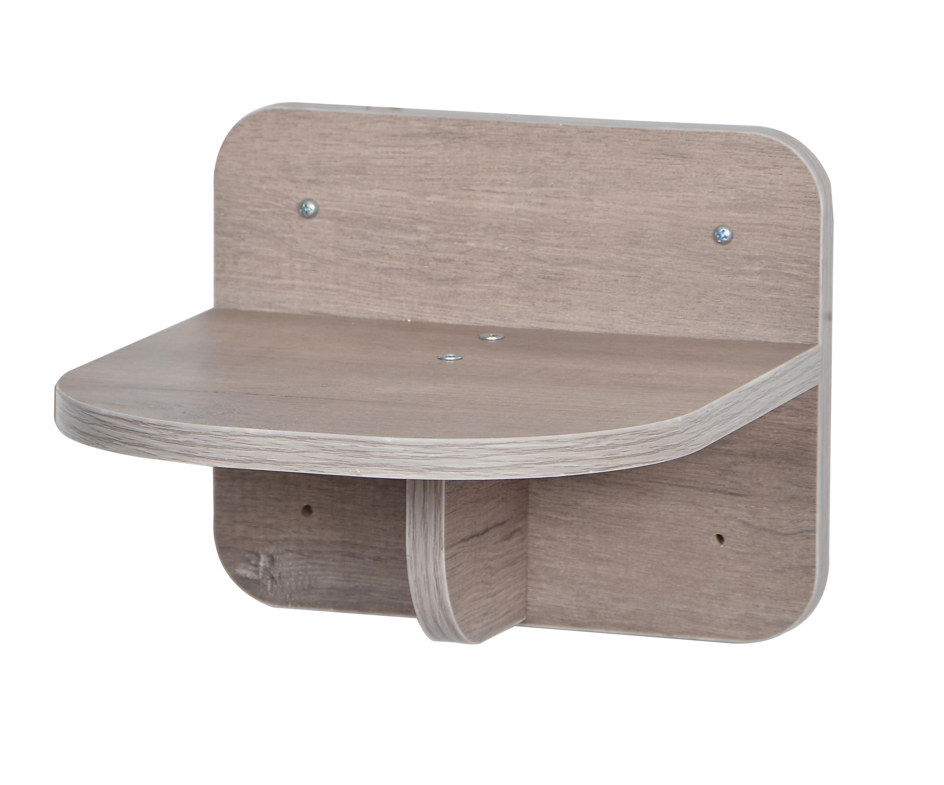 Bud'z Shelf Wall Mounted Cat Tree, Grey, 30 x 29.5 x 25-cm