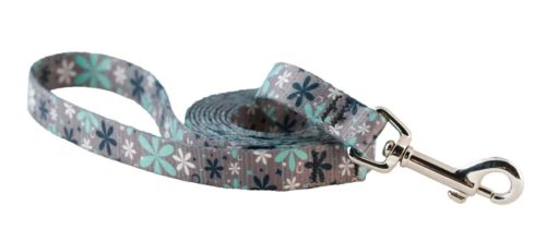 Cycle Dog Ecoweave SkinnyWidth Dog Leash, Mint Retro Flowers, 6-ft (Size: 6-ft)