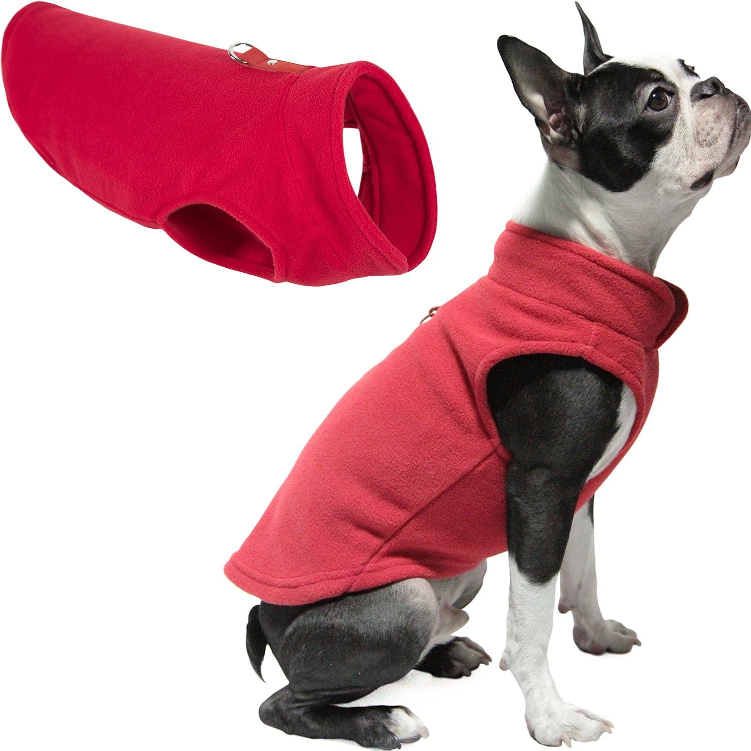 Gooby Fleece Dog Vest, Red, Small