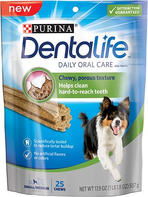 DentaLife Daily Oral Care Small/Medium Dental Dog Treats, 25-count
