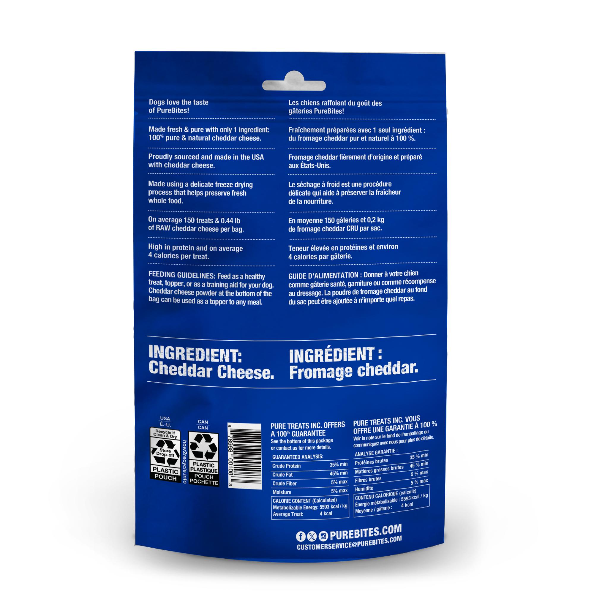 PureBites Cheddar Cheese Freeze-Dried Dog Treats, 4.2-oz