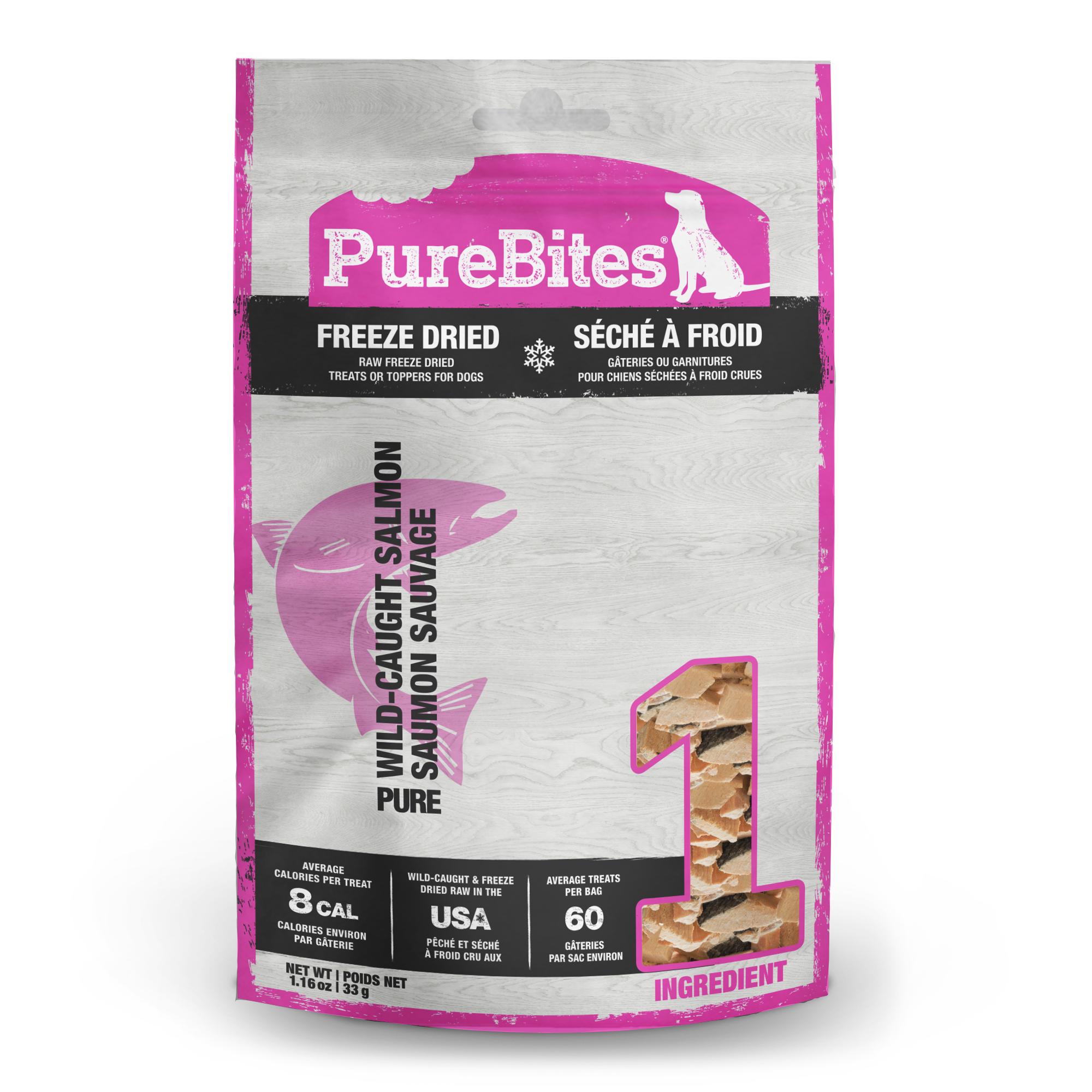 PureBites Wild-Caught Salmon Freeze-Dried Dog Treats, 1.16-oz