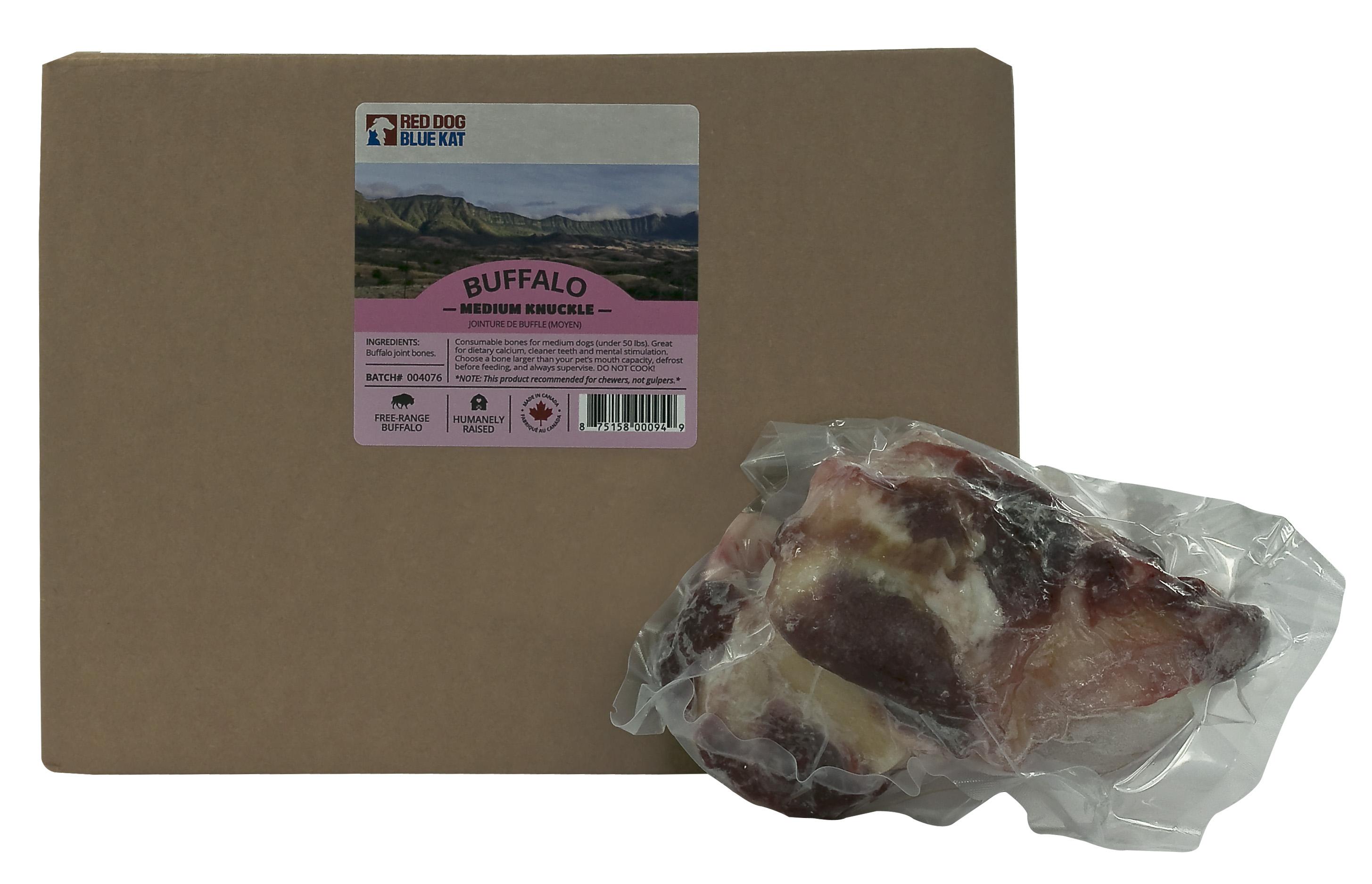 Red Dog Blue Kat Buffalo Knuckle Bone Dog Treats, Medium