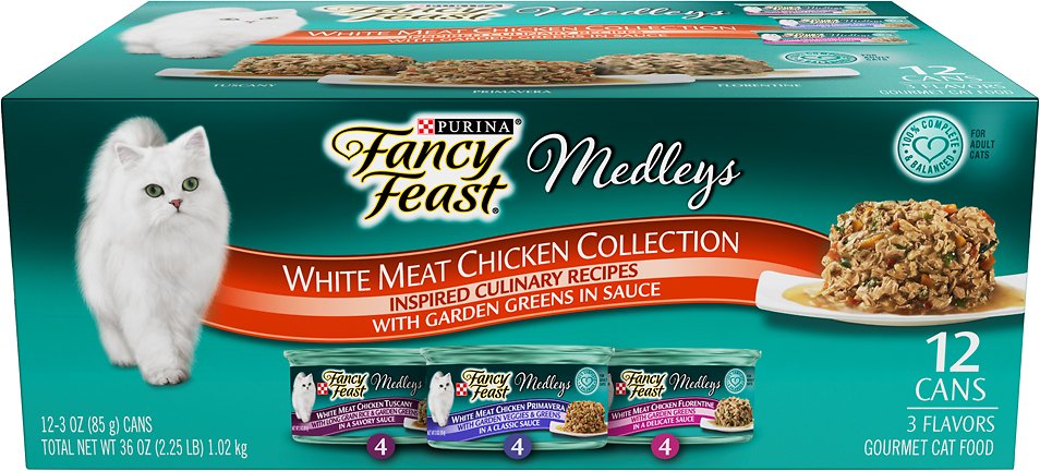Fancy Feast Medleys White Meat Chicken Recipe Variety Collection Pack Canned Cat Food, 3-oz, 12-pack (Size:  3-oz, 12-pack)