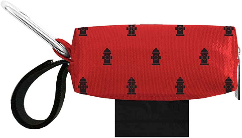 Doggie Walk Bags Red Hydrant Bag Holder