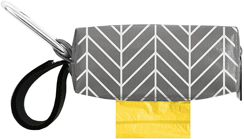 Doggie Walk Bags Gray Chevron Bag Holder