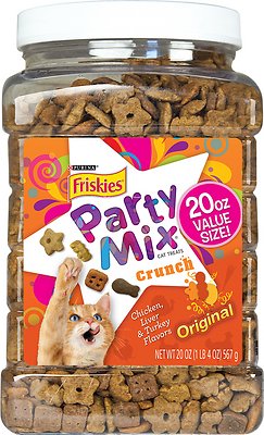 Friskies Party Mix Crunch Original Cat Treats, 20-oz jar