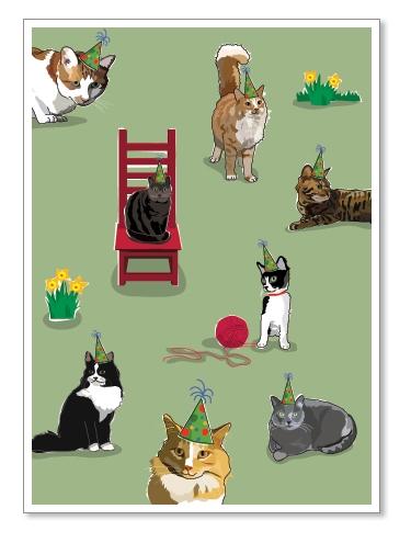 Paper Russells Card From All Of Us Birthday Cat
