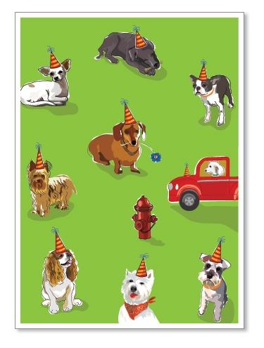 Paper Russells Card From All Of Us Birthday Dog